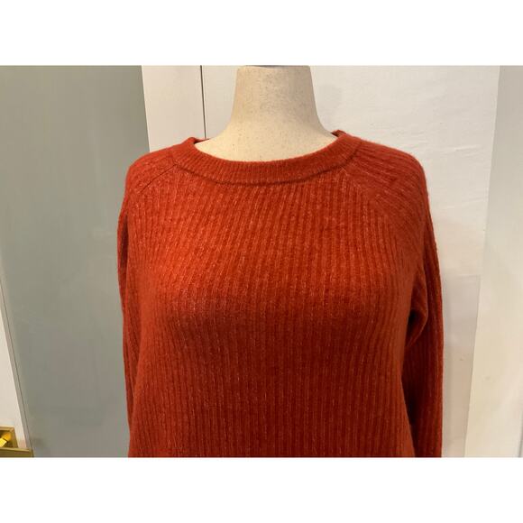 NWT Vero Moda Burnt Orange Leroya Crew Neck Pullover Sweater  Size XL - Picture 4 of 15